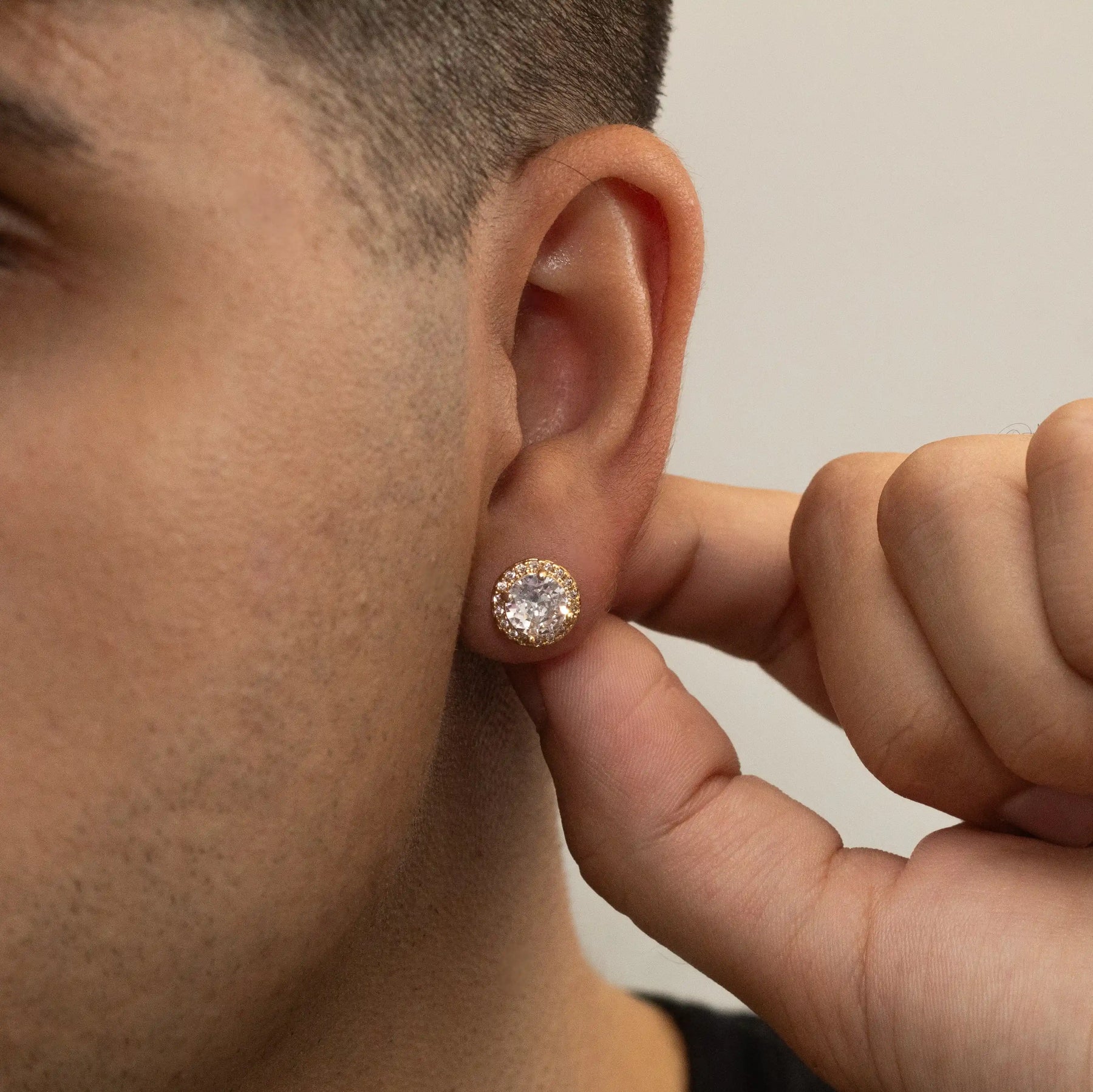 Brincos Squad 10mm banhado a ouro 18k
