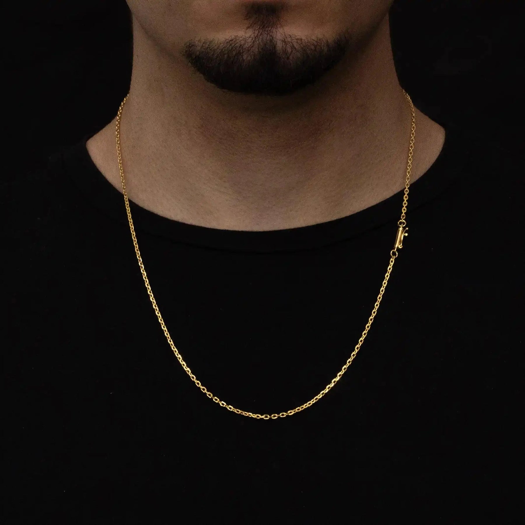 Corrente Cartier Cadeado 2,5mm Banhado a Ouro 18k
