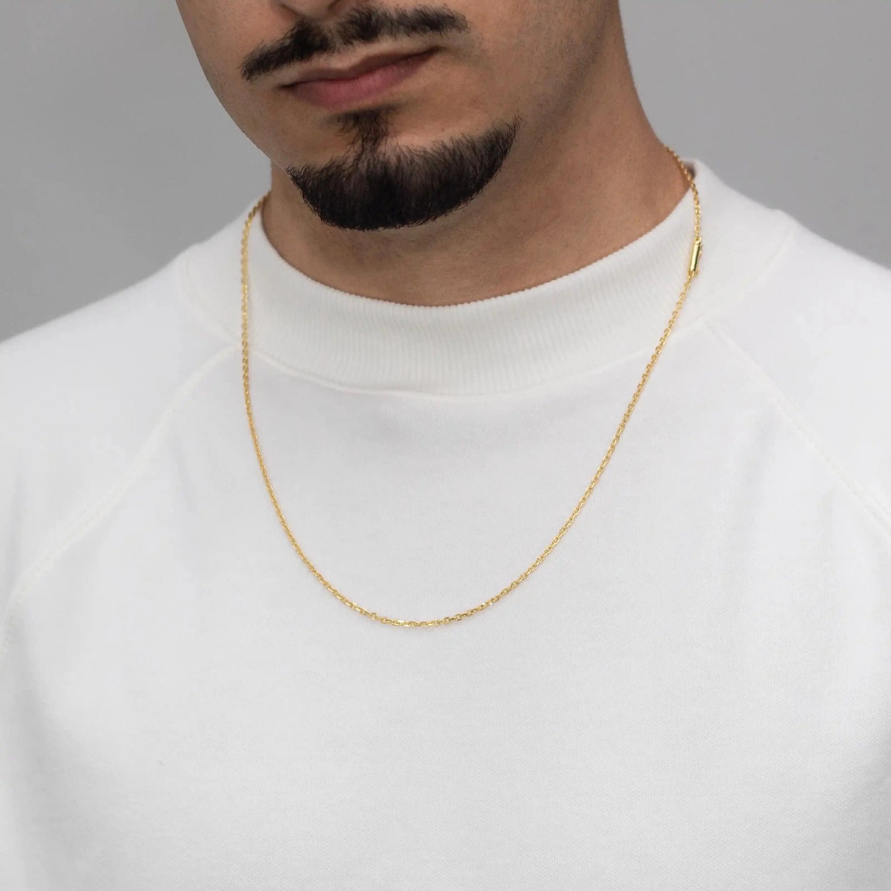 Corrente Cartier Cadeado 2,5mm Banhado a Ouro 18k