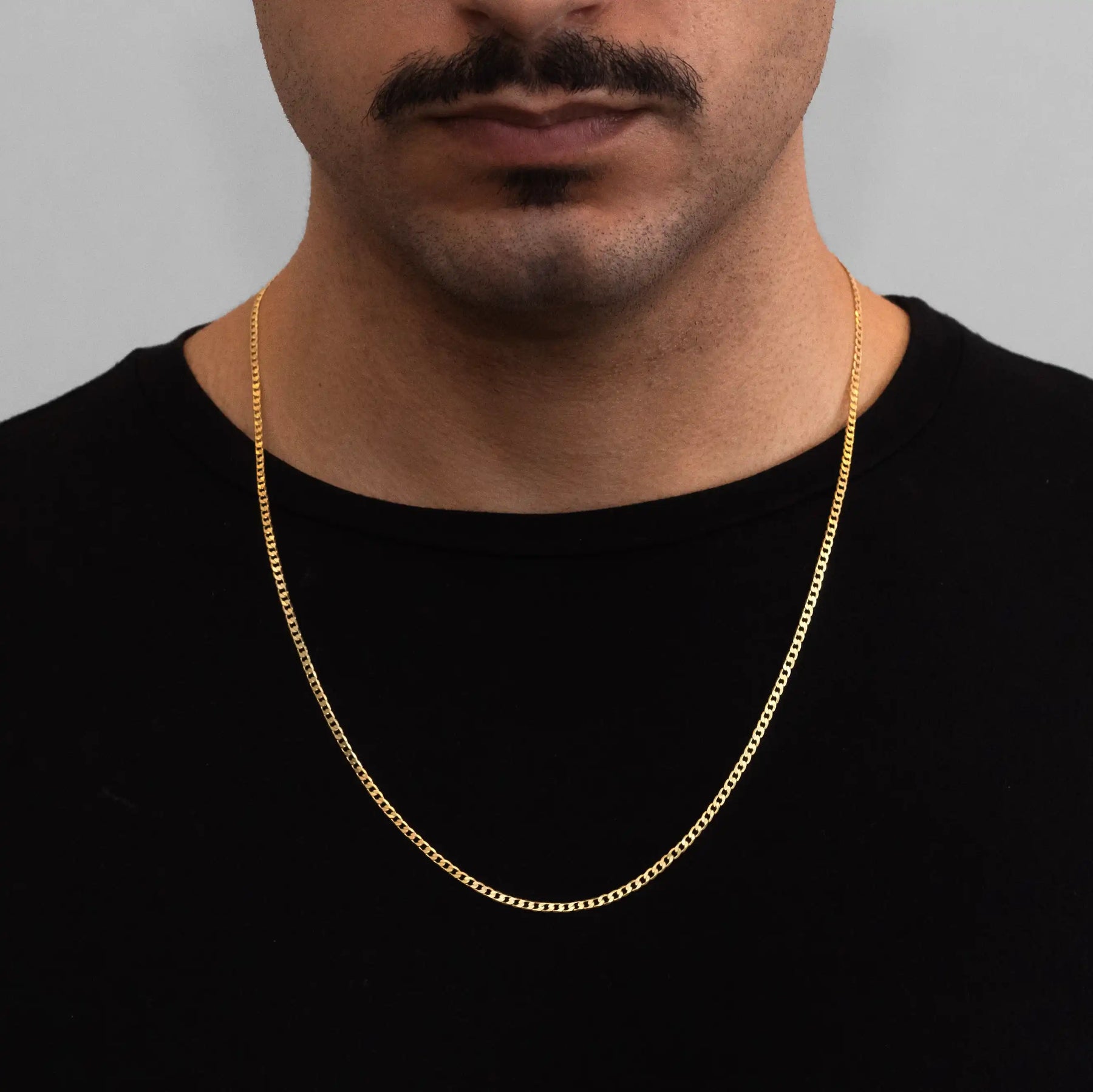 Corrente Grumet Escama 2mm Banhado a Ouro 18k