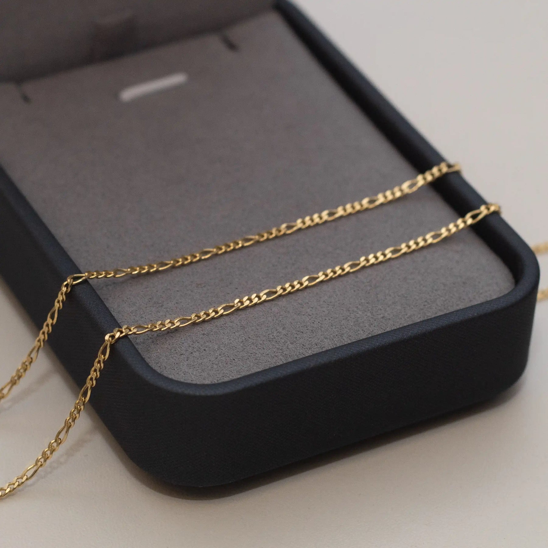 Corrente Fígaro 3x1 2mm Banhado a Ouro 18k