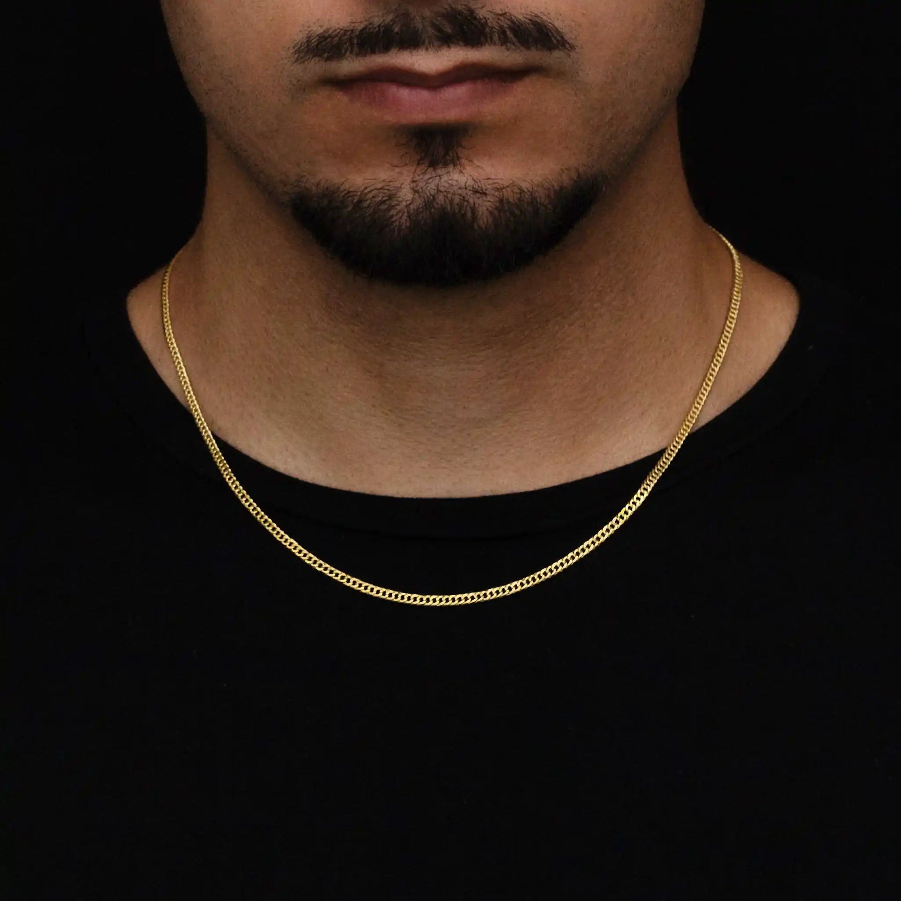 CORRENTE GRUMET DUPLO 3MM BANHADO A OURO 18K