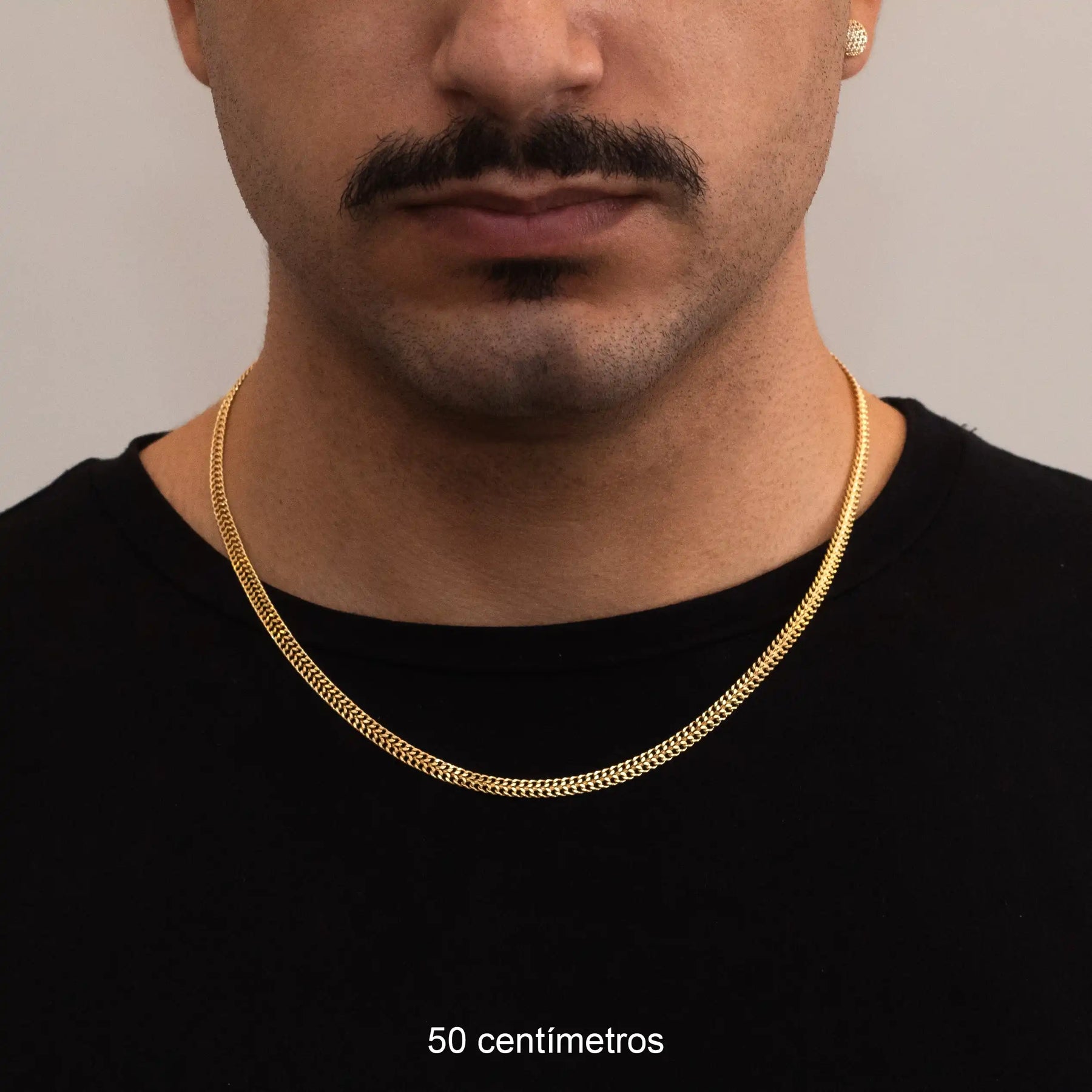 Corrente Lacraia de 4mm Banhado a Ouro 18k