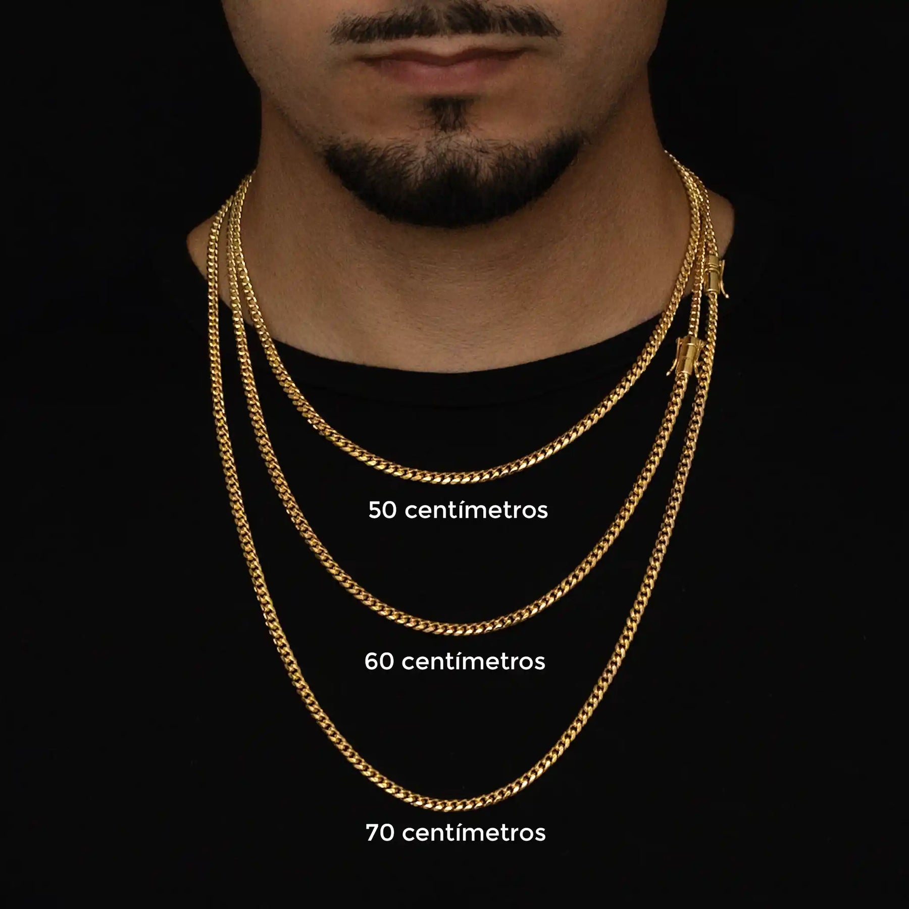 Corrente Fígaro 3mm Banhado a Ouro 18k