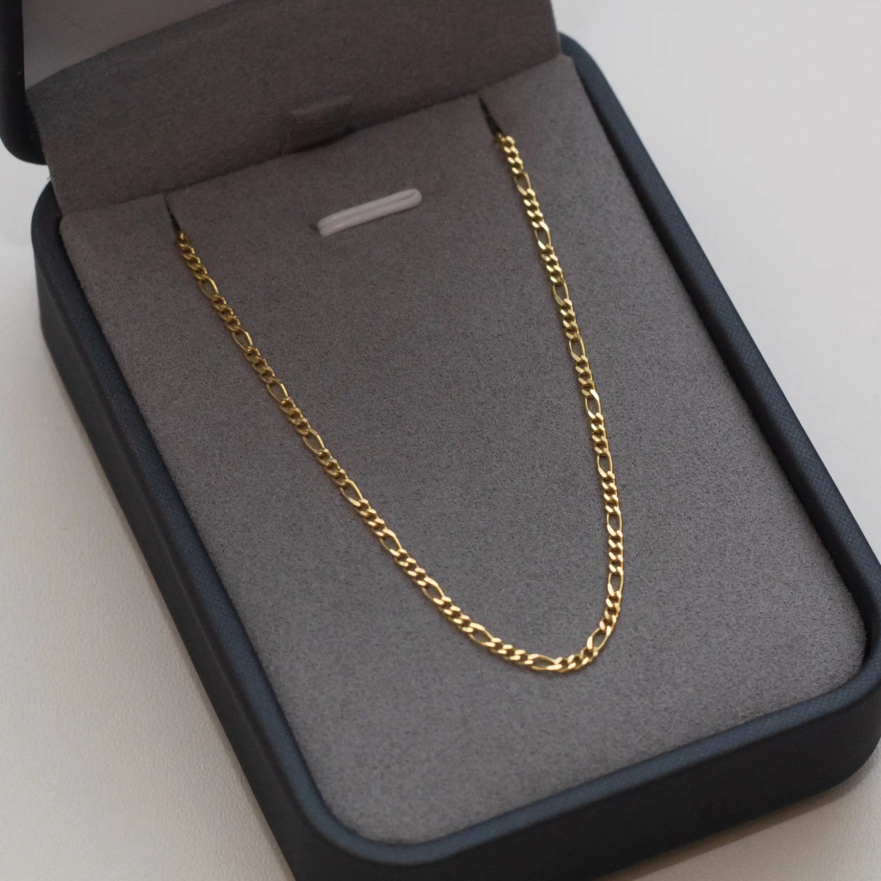 Corrente Fígaro 3x1 2mm Banhado a Ouro 18k