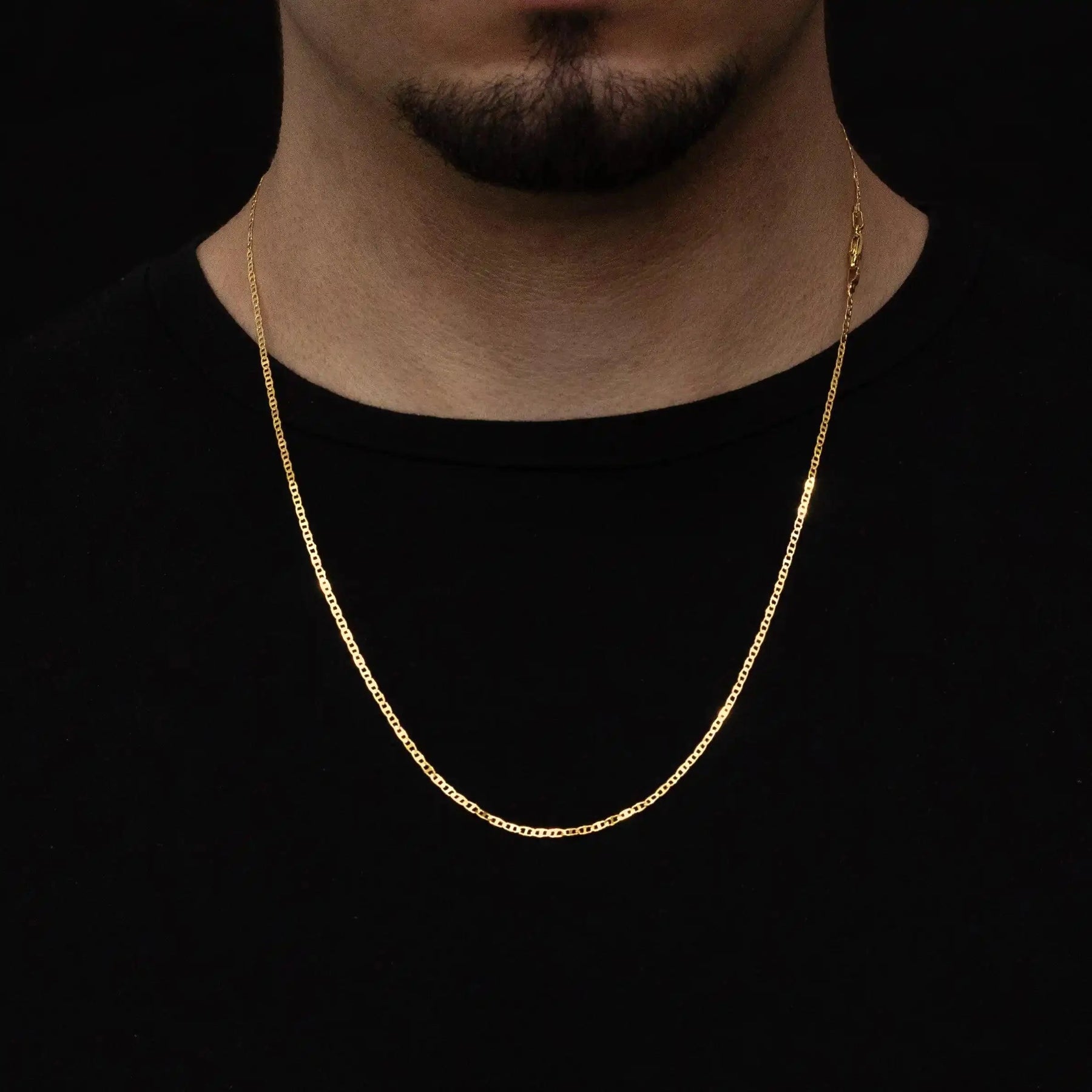 Corrente Mariner 2mm Banhado a Ouro 18k