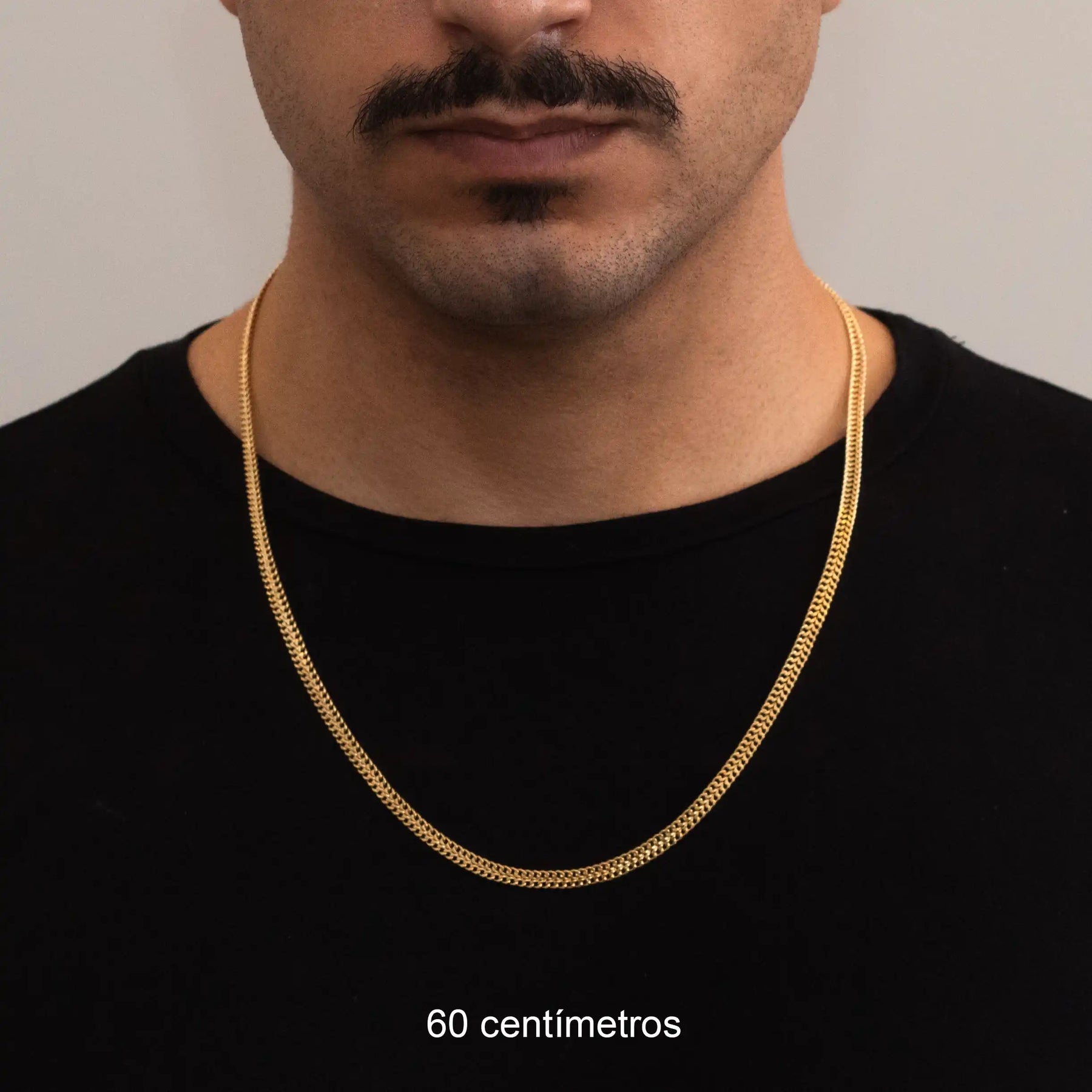 Corrente Lacraia de 4mm Banhado a Ouro 18k