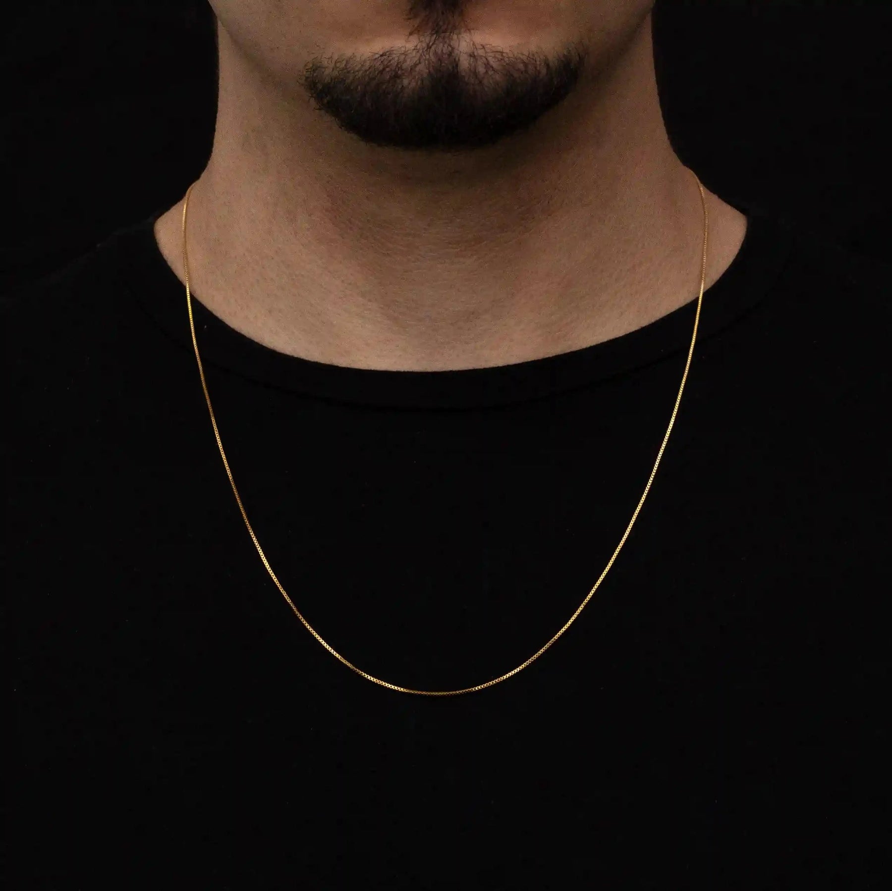 Corrente Veneziana 1mm Banhado a Ouro 18k