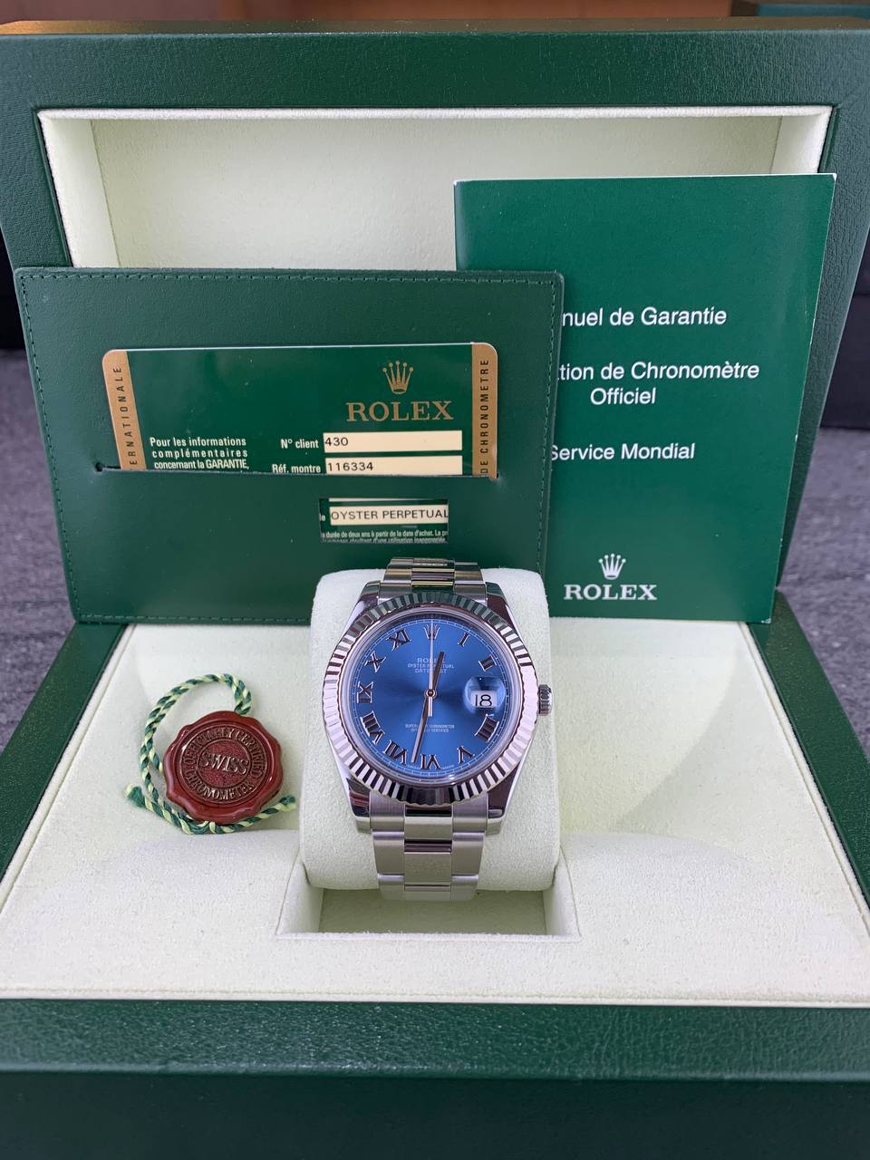 Rolex DateJust II 116334 Blue Roman
