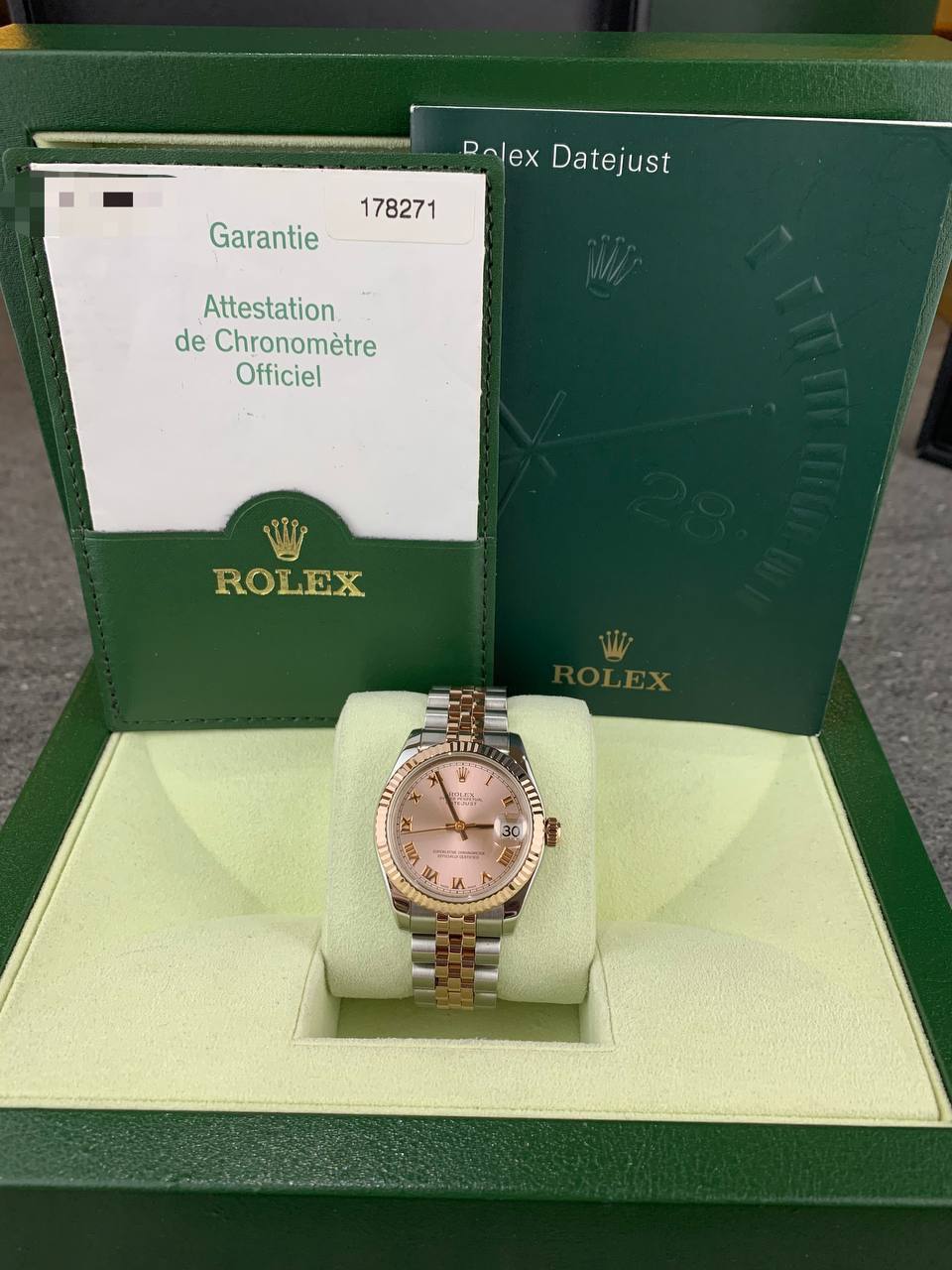Rolex Datejust 178271 RoseGold Pink Roman
