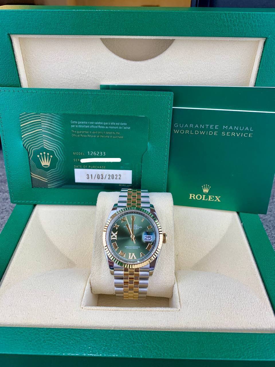 Rolex DateJust 126233 Olive Green Diamond 69