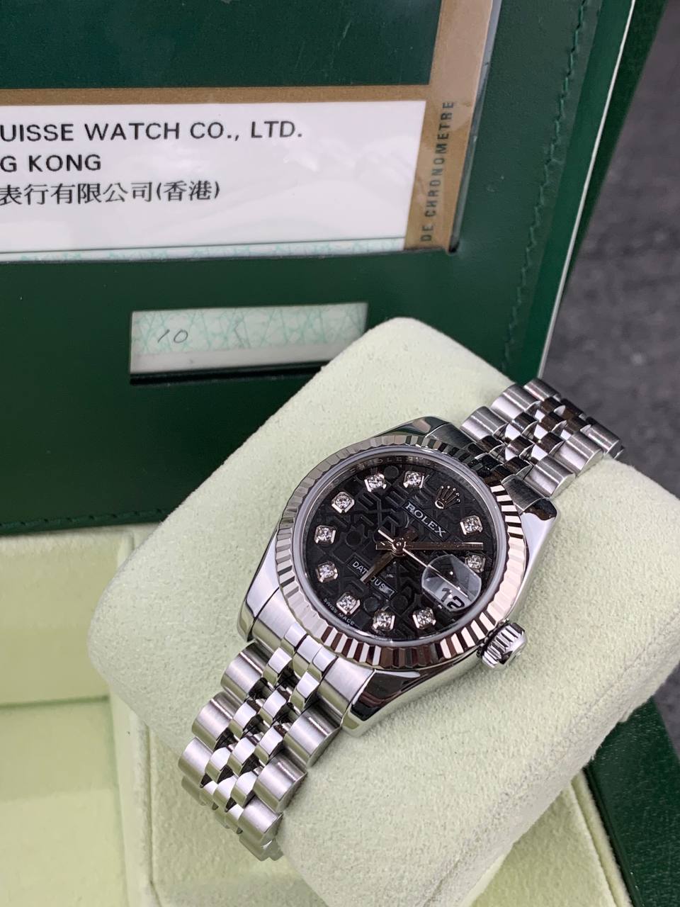 Rolex Ladies DateJust 179174 Black Computer Diamond