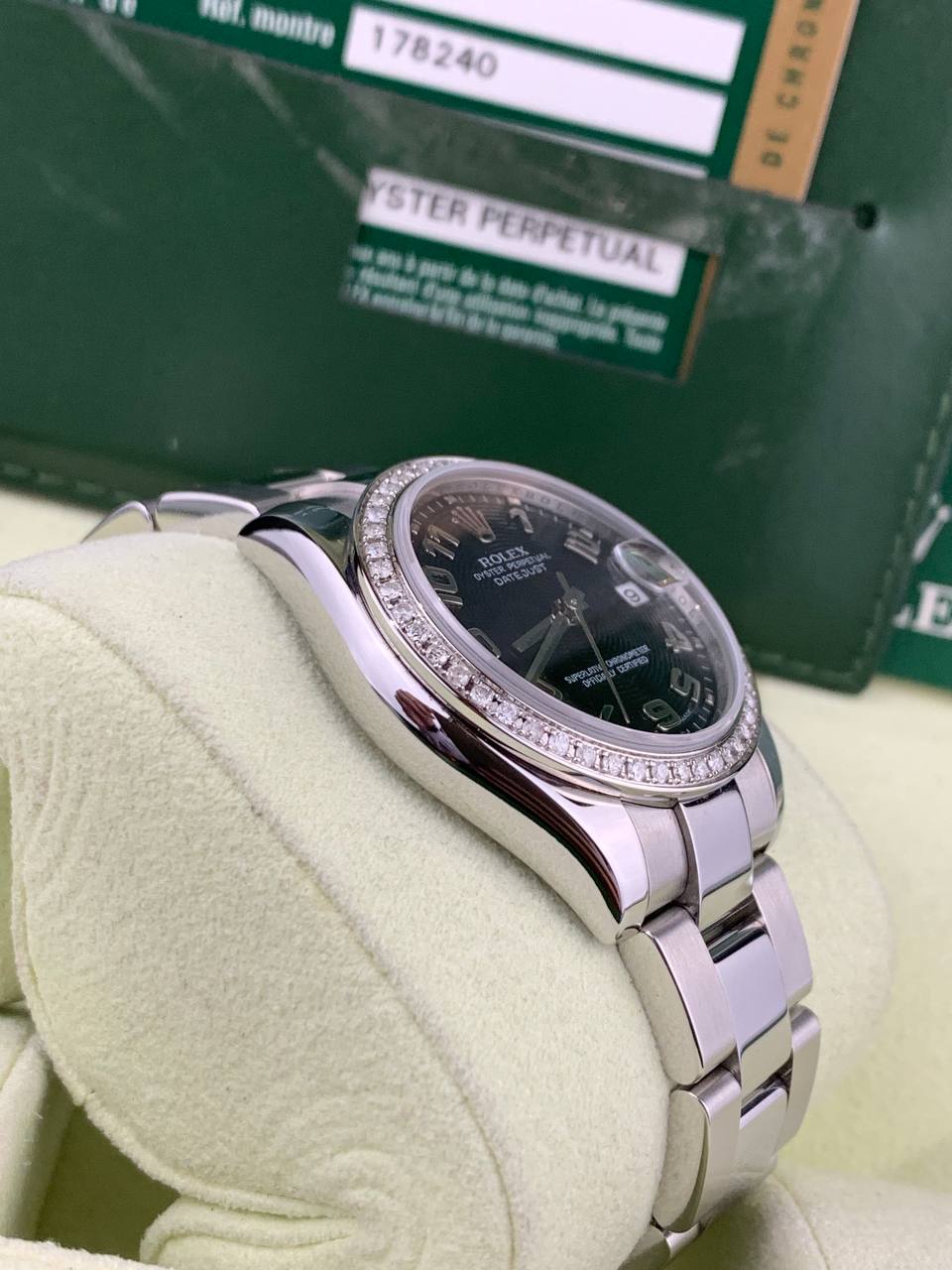 Rolex Datejust 178240 Black Concentric Diamond