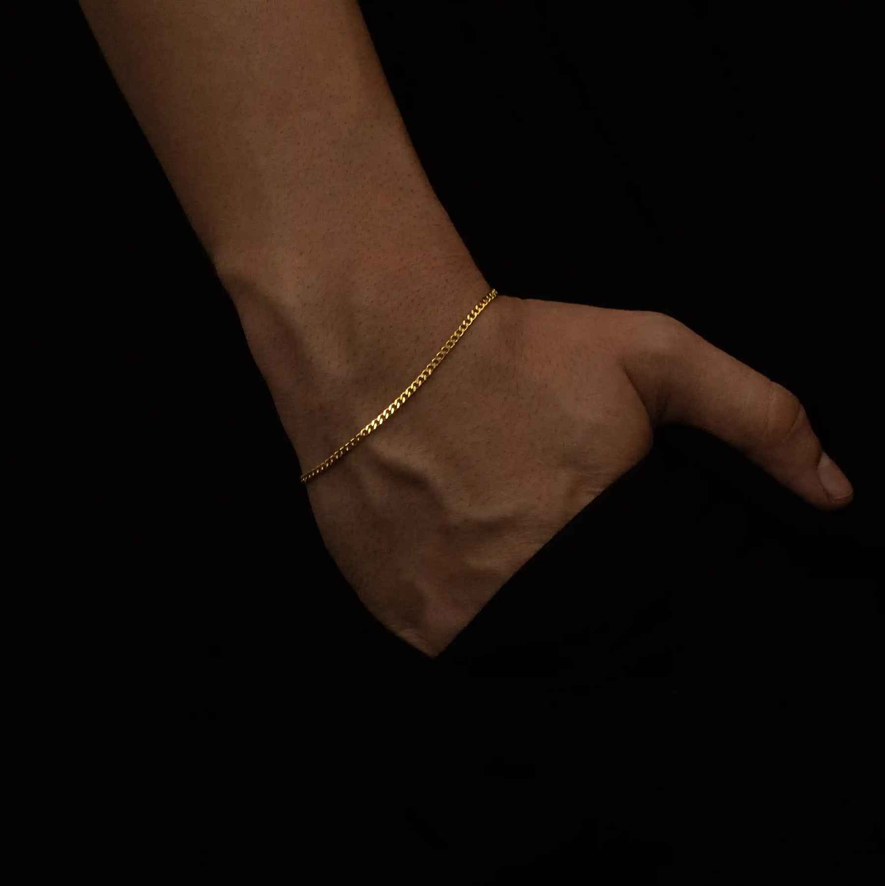 Pulseira grumet 2,5mm banhado a ouro 18k