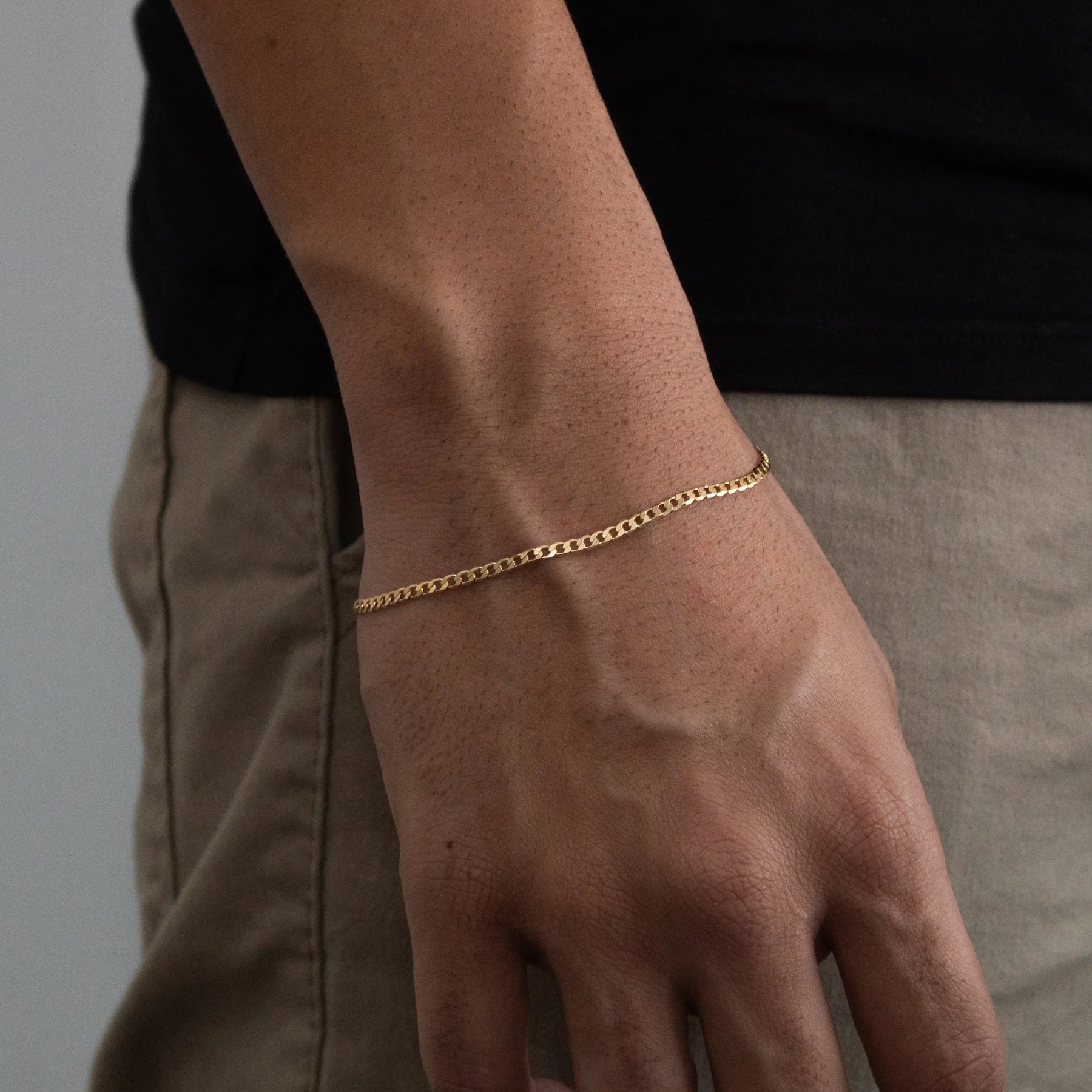 Pulseira Grumet Escama 2mm Banhado a Ouro 18k