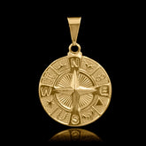 Pingente Rosa dos Ventos Banhado a Ouro 18k