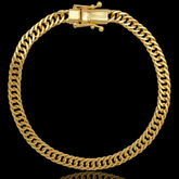 Pulseira Grumet Dupla 5mm Banhada a Ouro 18K