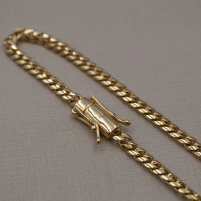 Pulseira Cuban 4mm Banhado a Ouro 18k