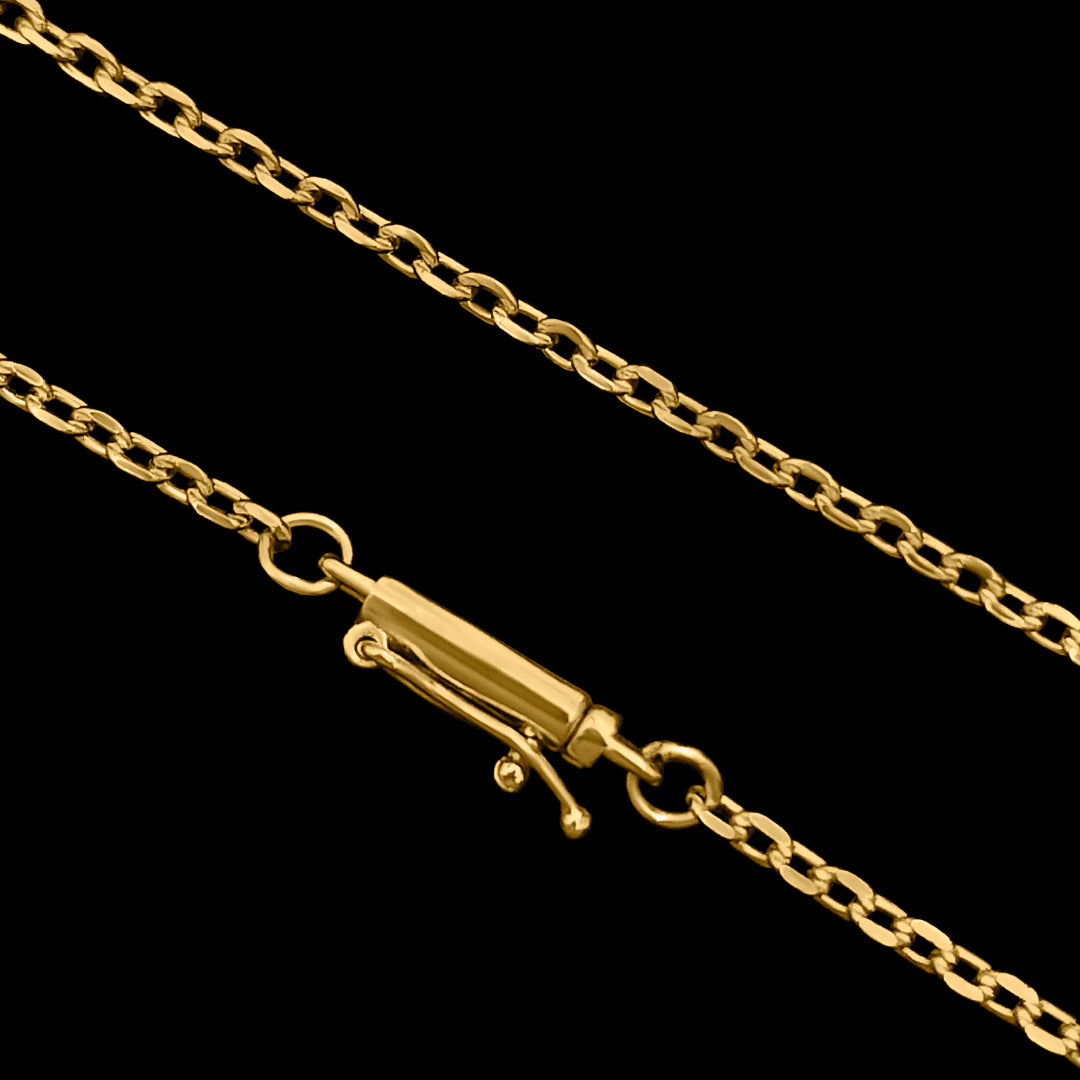 Corrente Cartier Cadeado 2,5mm Banhado a Ouro 18k
