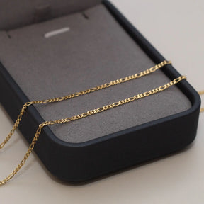 Corrente Fígaro 3x1 2mm Banhado a Ouro 18k