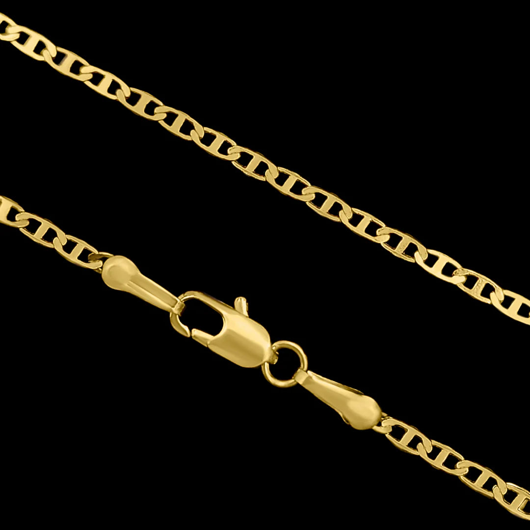 Corrente Mariner 2mm Banhado a Ouro 18k