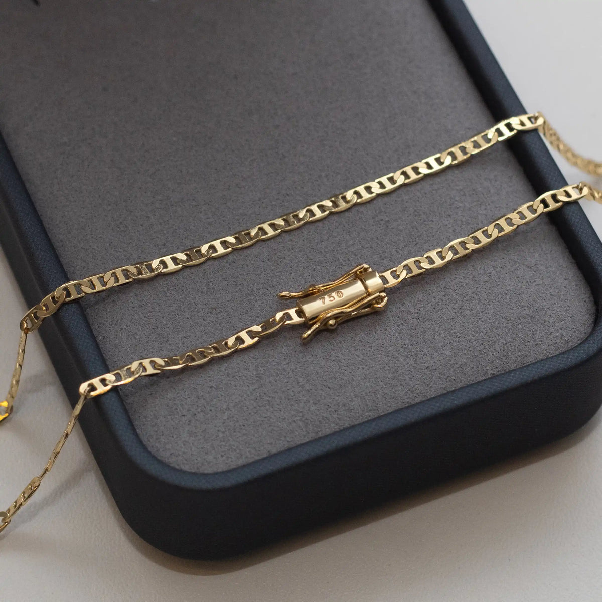 CORRENTER MARINER 3MM BANHADO A OURO 18K