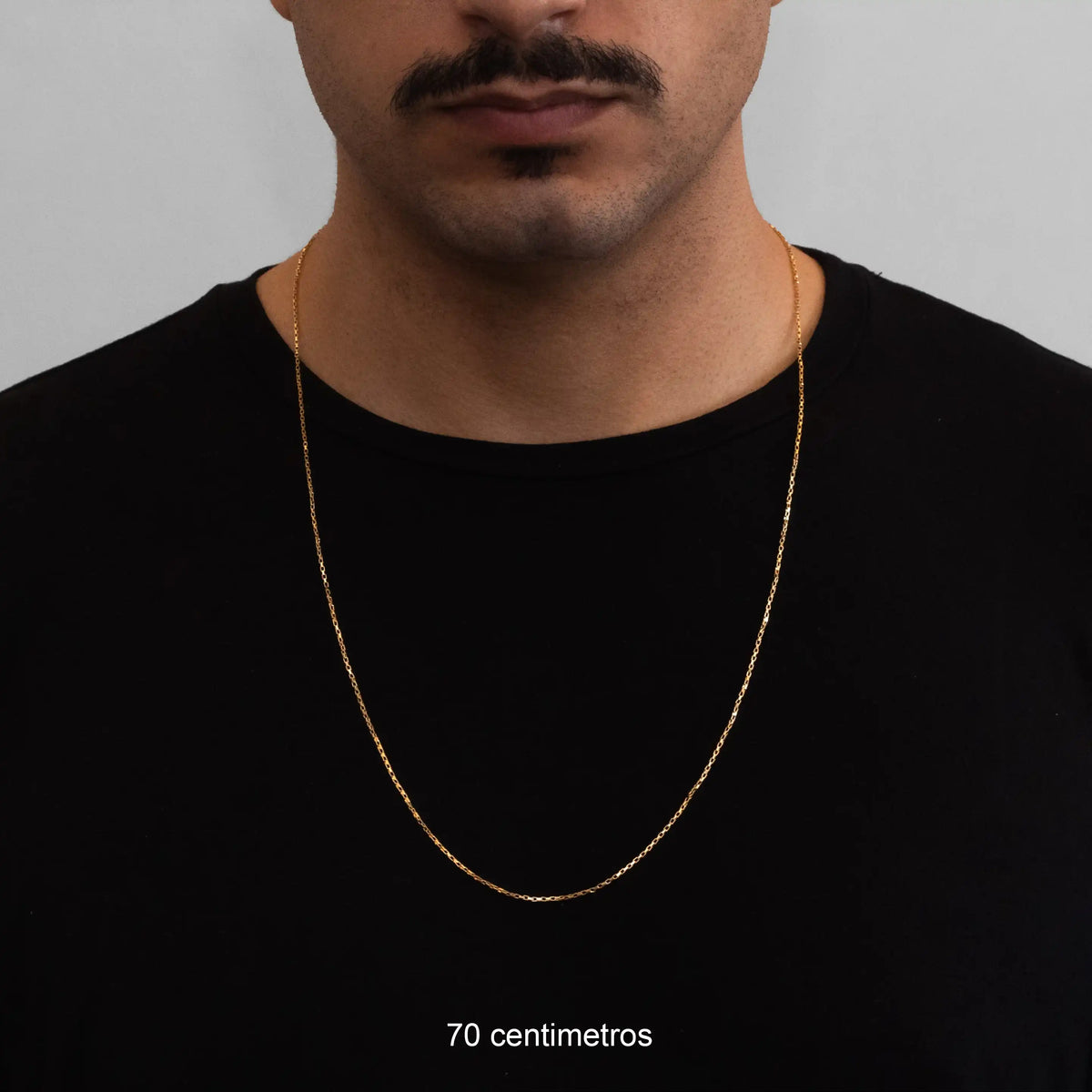 Corrente Tijolinho 1mm Banhado a Ouro 18k