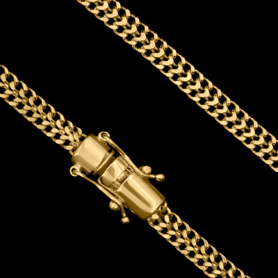 Corrente Lacraia de 4mm Banhado a Ouro 18k