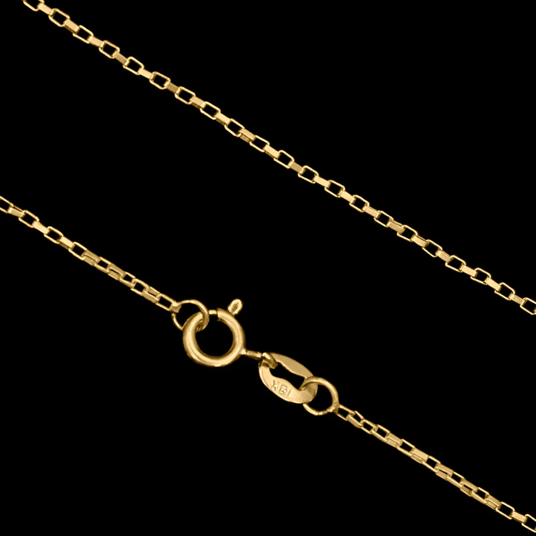 Corrente Tijolinho 1mm Banhado a Ouro 18k