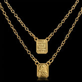 Escapulário Jesus e Efésios - 62cm - Banhado a Ouro 18k