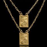 Escapulário São Jorge 60cm Banhado a Ouro 18k