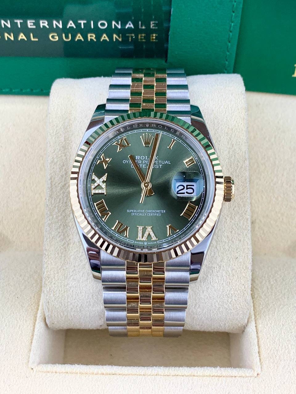 Rolex DateJust 126233 Olive Green Diamond 69