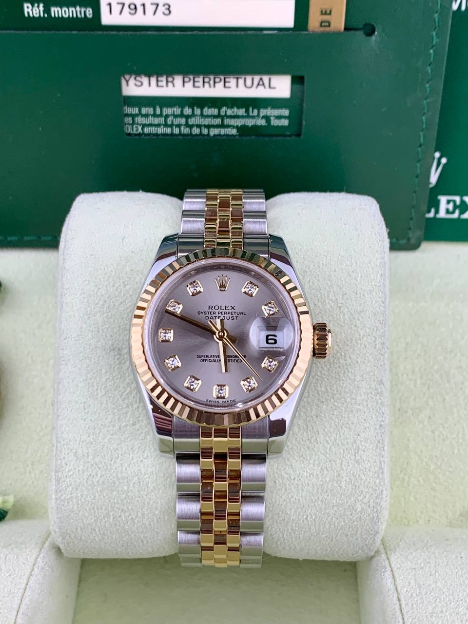 Rolex Ladies DateJust 179173 Rhodium Diamond