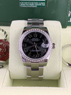 Rolex Datejust 178240 Black Concentric Diamond