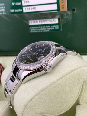 Rolex Datejust 178240 Black Concentric Diamond