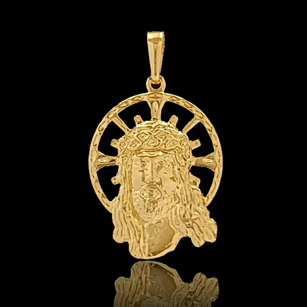Pingente Jesus Cristo Coroa Banhado a Ouro 18k