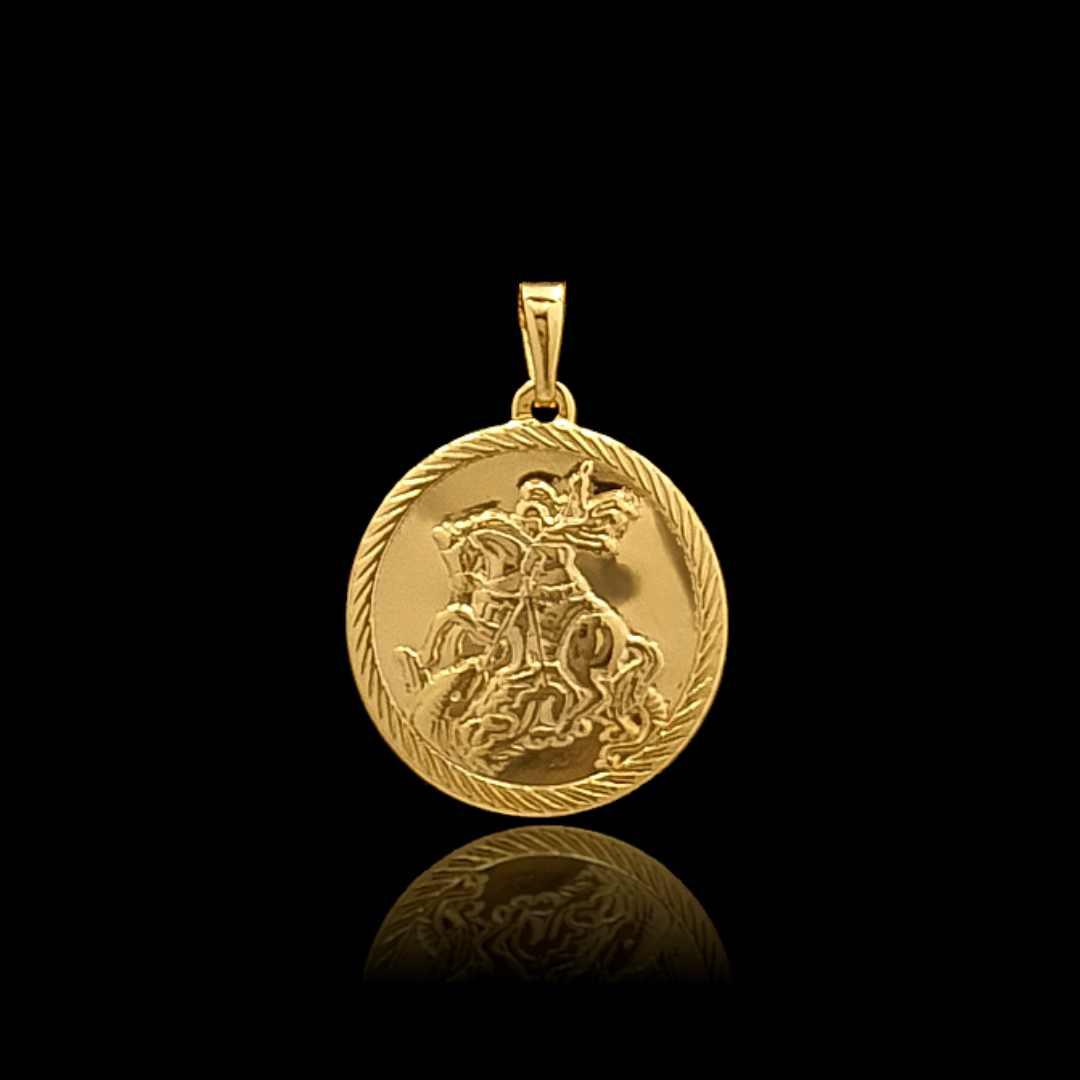 Pingente São Jorge Mini Banhado a Ouro 18k