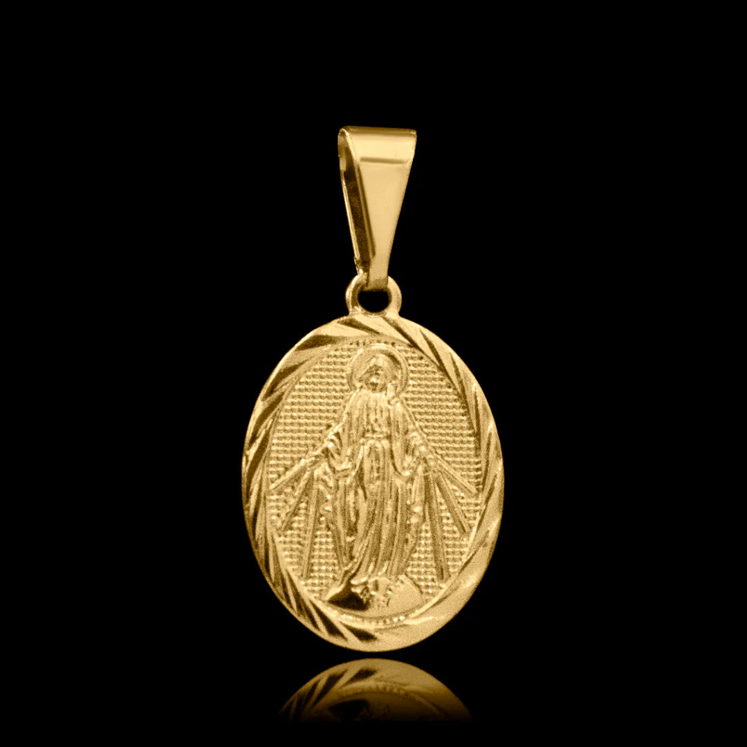 Pingente Nossa Senhora das Graças Banhado a Ouro 18k