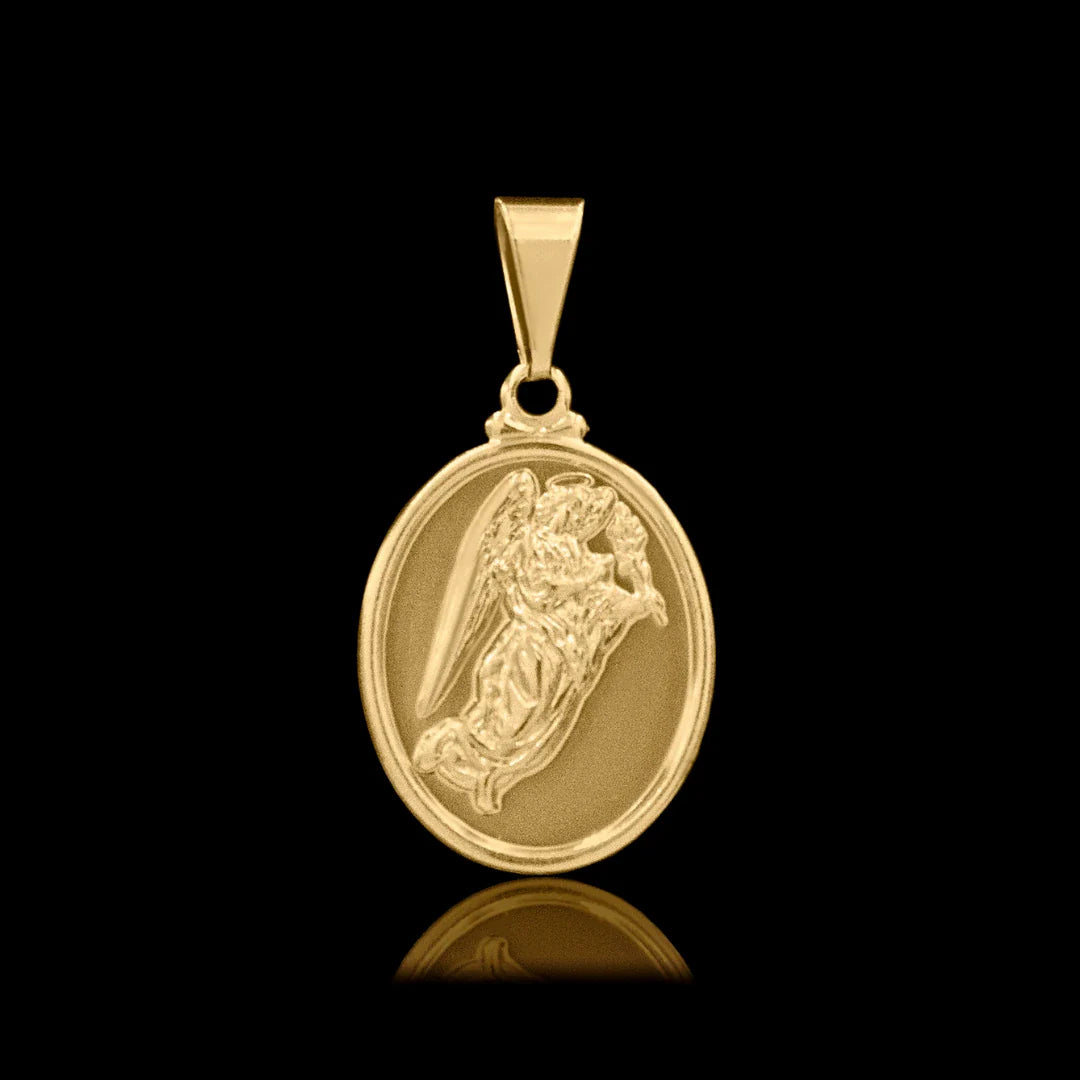 Pingente Anjo Gabriel Banhado a Ouro 18k