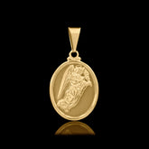 Pingente Anjo Gabriel Banhado a Ouro 18k