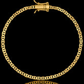 Pulseira Mariner 3mm Banhado a Ouro 18k