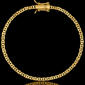 Pulseira Mariner 3mm Banhado a Ouro 18k