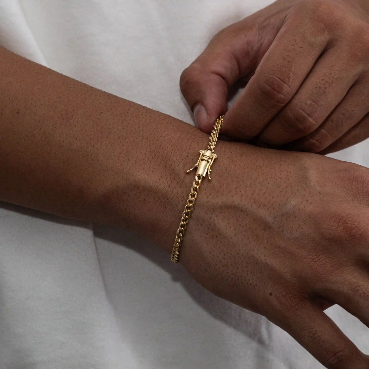 Pulseira Cuban 4mm Banhado a Ouro 18k