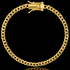 Pulseira Cuban 4mm Banhado a Ouro 18k