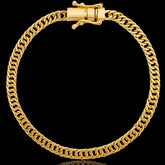 Pulseira Grumet Dupla 4mm Banhado a Ouro 18k