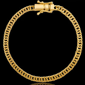Pulseira Grumet Dupla 4mm Banhado a Ouro 18k