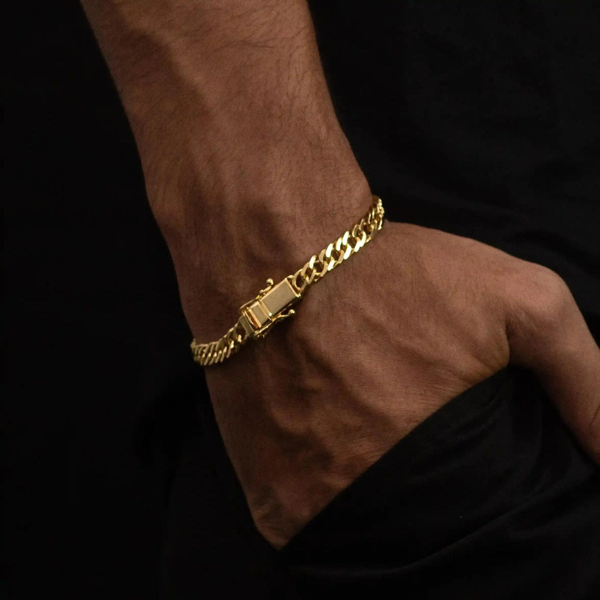 Pulseira Grumet Dupla 5mm Banhada a Ouro 18K