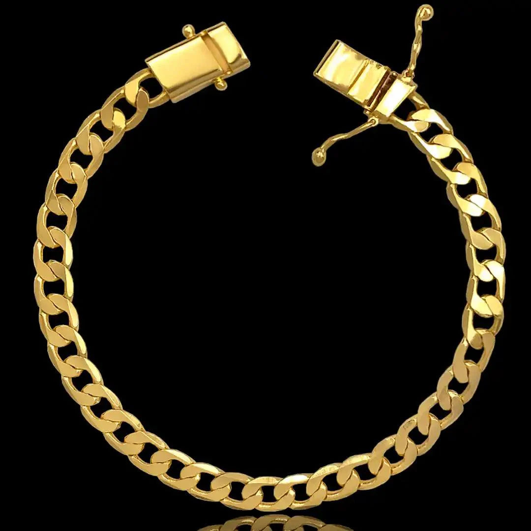 Pulseira Grumet Escama 6mm Banhado a Ouro 18k
