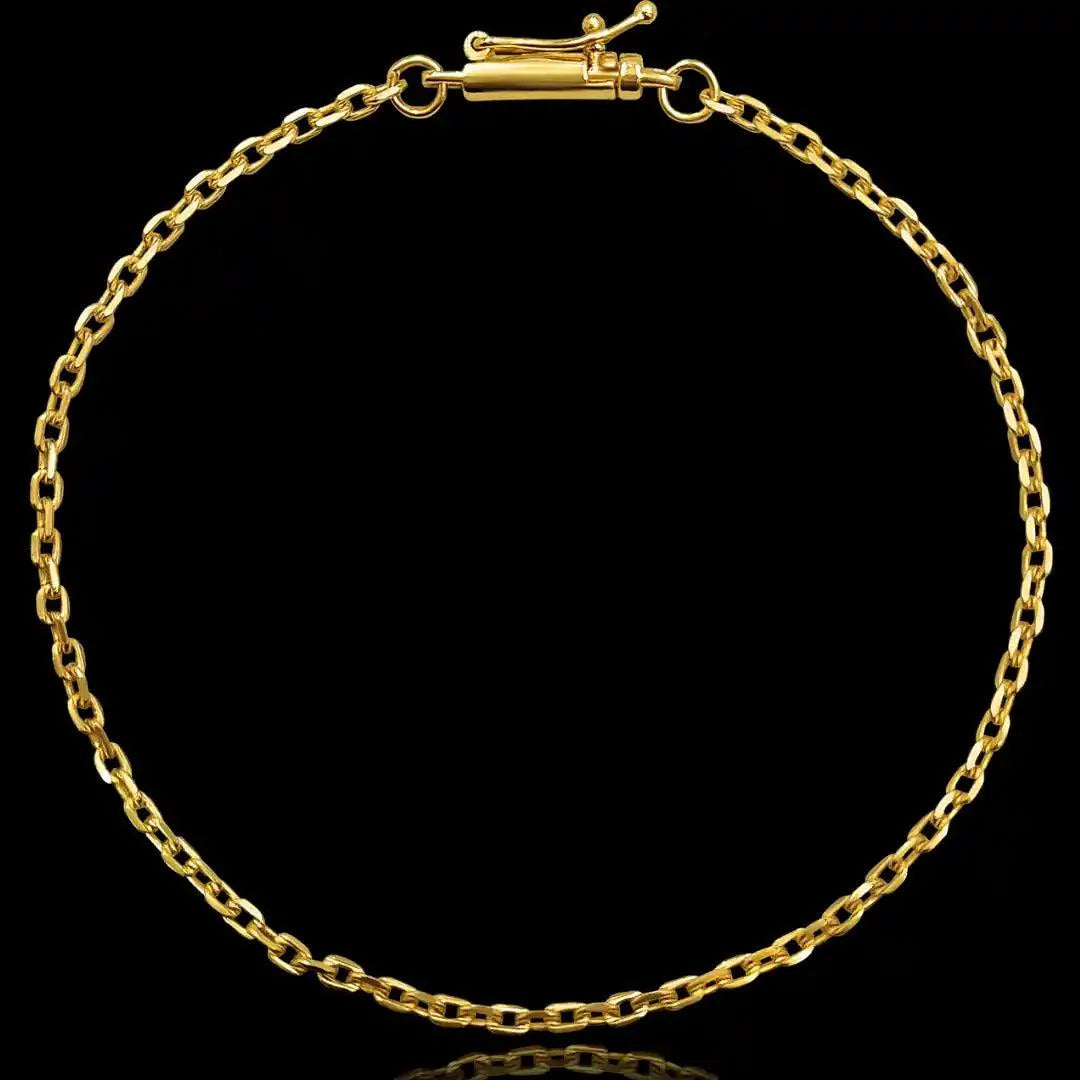 Pulseira masculina cartier cadeado 2,5mm banhado a ouro 18k