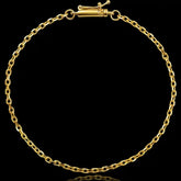 Pulseira masculina cartier cadeado 2,5mm banhado a ouro 18k